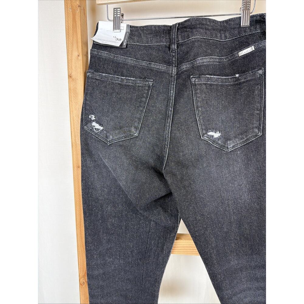 NWT Kancan Black Distressed Black Pocket Skinny Jeans 31 #0791 - Picture 5 of 6